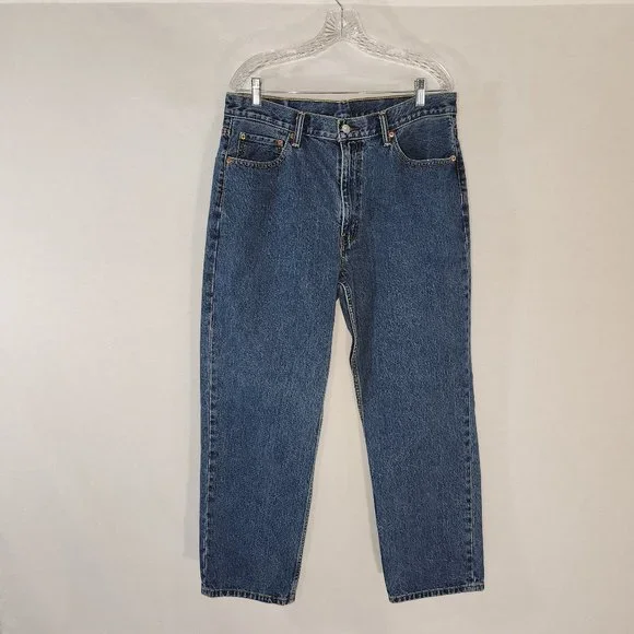LEVI'S 550 VINTAGE Mom Jeans Regular Fit Straight Leg High Rise W36 L30 100% Cot - Picture 1 of 15